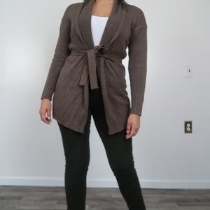 Brown Cardigan with Belt